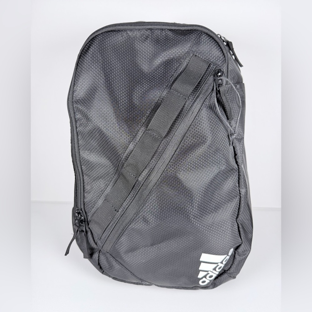 adidas Prime Sling Backpack Laptop Bag Black LoadSpring Strap Wipe-able Lining